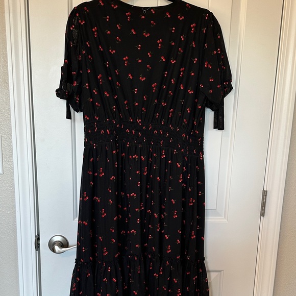 Cherry Print Black swing Dress date night valentines - Picture 7 of 7
